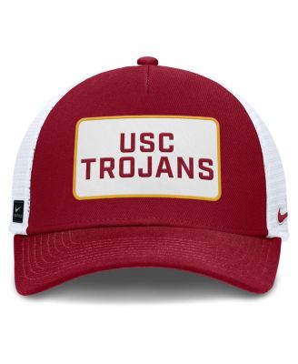 Men's Cardinal/White USC Trojans 2025 On-Field Rise Patch Trucker Adjustable Hat