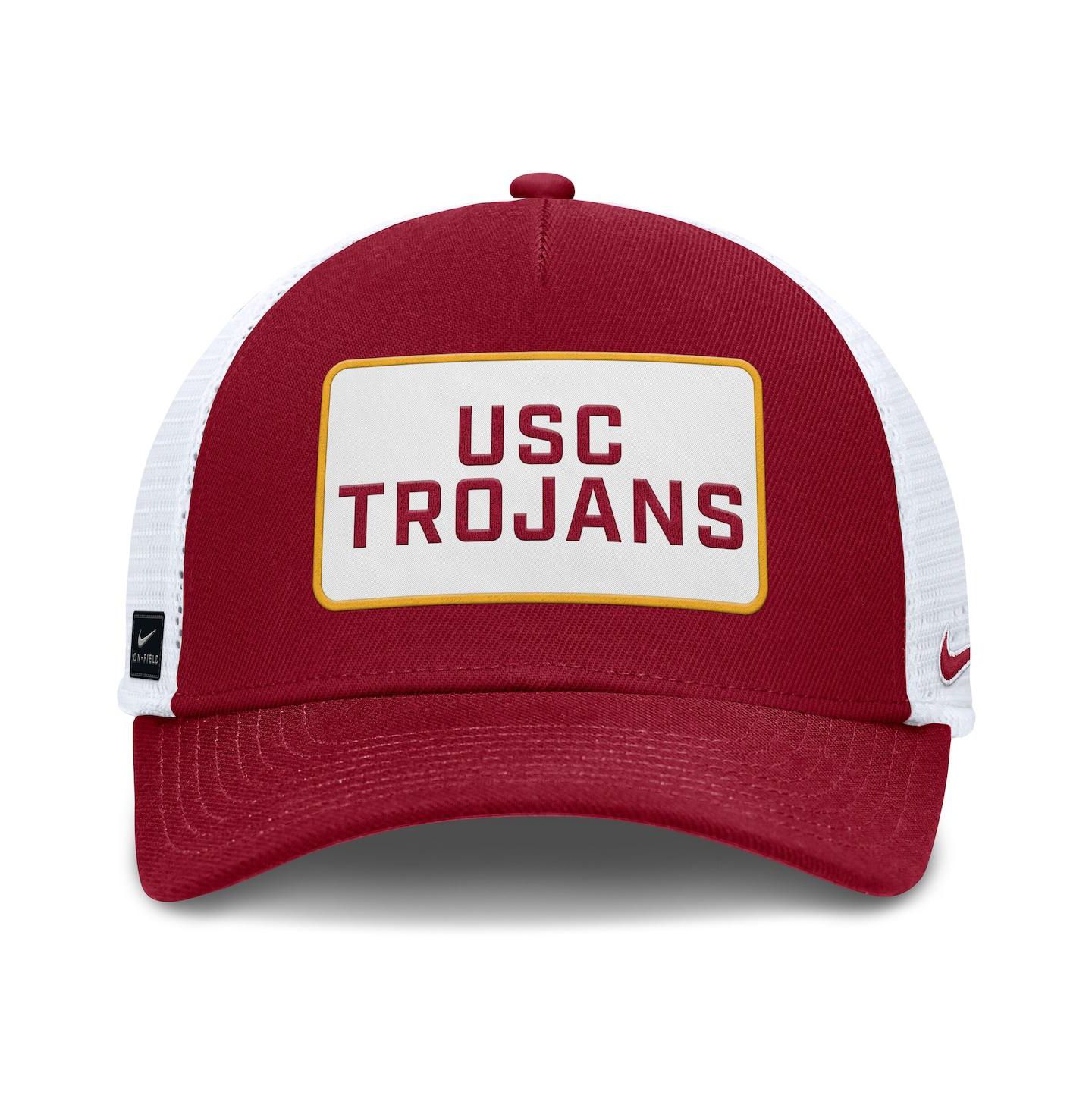 Мужская кепка Nike Cardinal/White USC Trojans 2025 On-Field Rise Patch Trucker Adjustable Hat — фото 2