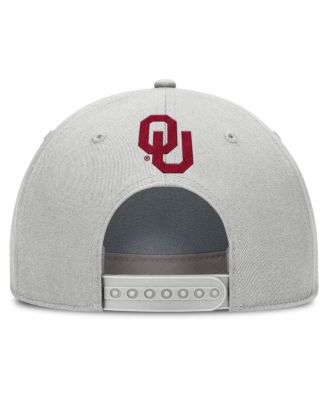 Men's Gray Oklahoma Sooners 2025 Sideline Dust Pinched Rise Adjustable Hat