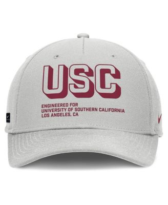 Men's Gray USC Trojans 2025 Sideline Dust Pinched Rise Adjustable Hat