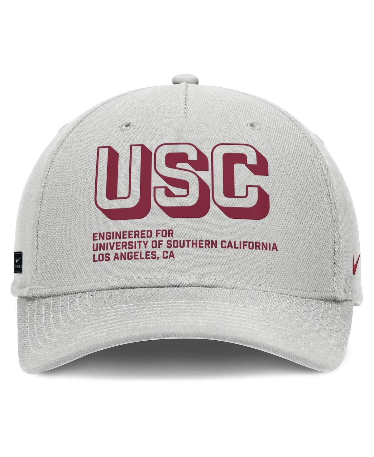 Nike Men's Gray Usc Trojans 2025 Sideline Dust Pinched Rise Adjustable Hat In Gray