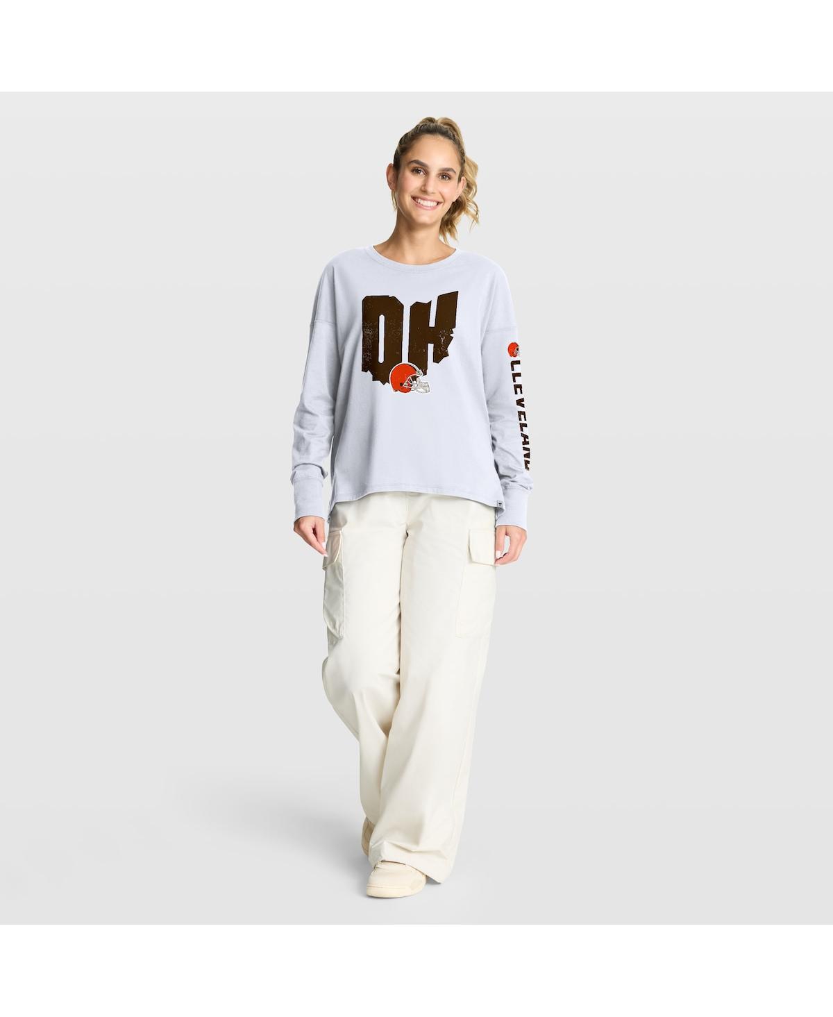 Fanatics Women's White Cleveland Browns Hometown Legacy Long Sleeve T-Shirt