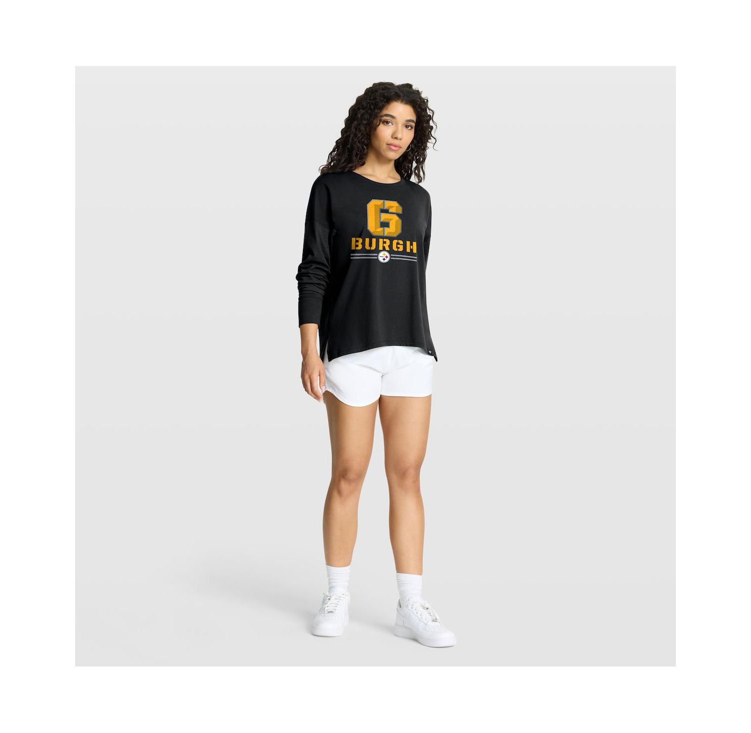 Women's Black Pittsburgh Steelers Hometown Legacy Long Sleeve T-Shirt