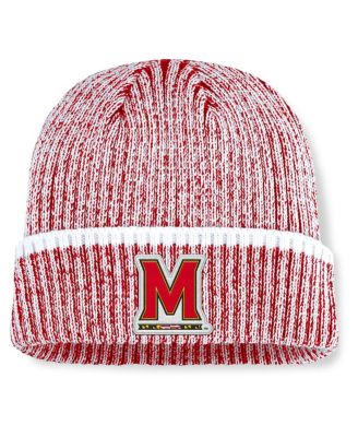 Fanatics - Men's Red/White Maryland Terrapins Haze Cuffed Knit Hat