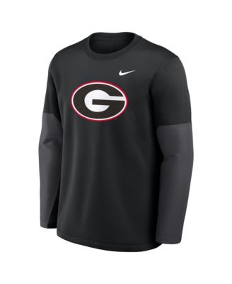 Men's Black Georgia Bulldogs 2025 Sideline Coach Performance Long Sleeve T-Shirt
