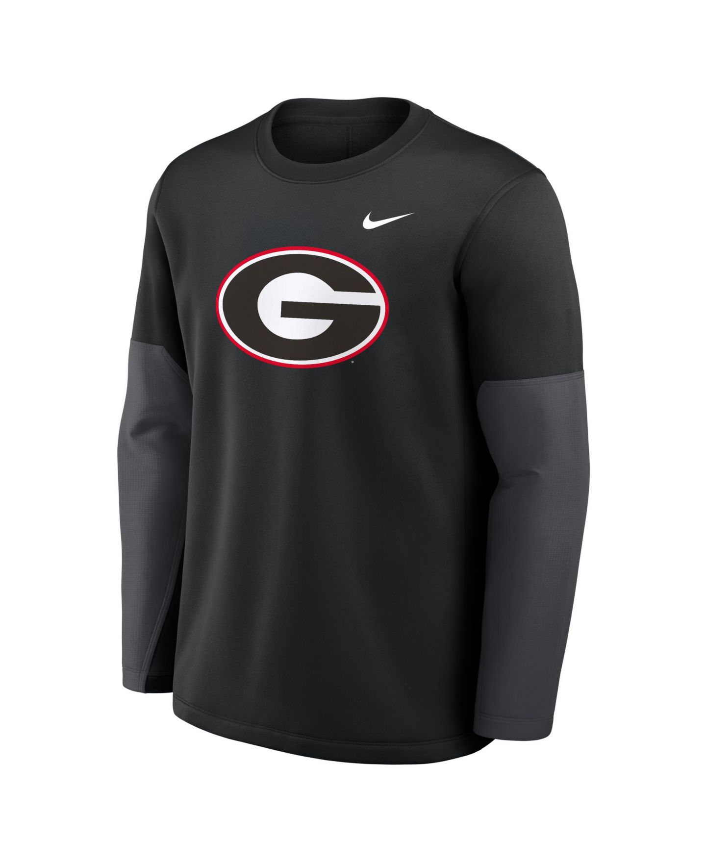 Мужская футболка Nike Black Georgia Bulldogs 2025 Sideline Coach Performance Long Sleeve — фото 5