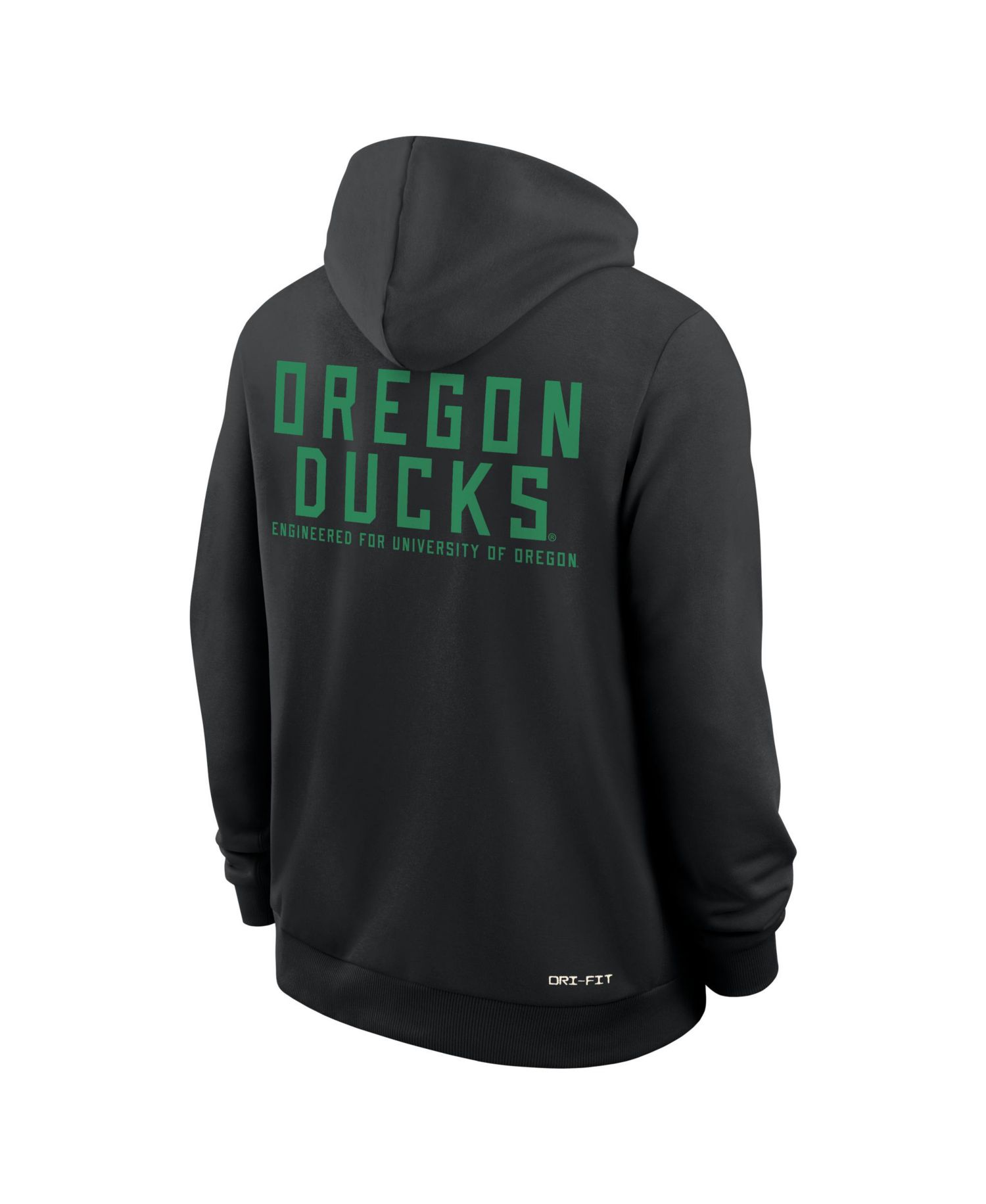 Men's Black Oregon Ducks 2025 Sideline Standard Issue Dri-FIT Full-Zip Hoodie