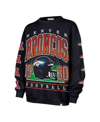 Women's Navy Denver Broncos Go Big Oversized Pullover Sweatshirt