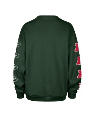 Women's Green New York Jets Go Big Oversized Pullover Sweatshirt