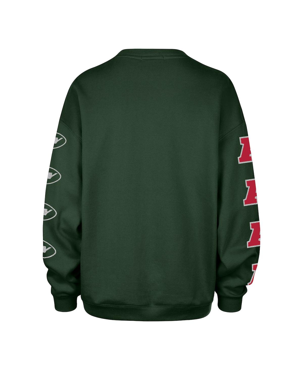 '47 Brand Women's Green New York Jets Go Big Oversized Pullover Sweatshirt