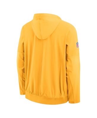 Men's Gold Pittsburgh Steelers 1933 Sideline Alt Pack Anorak Half-Zip Hoodie Jacket