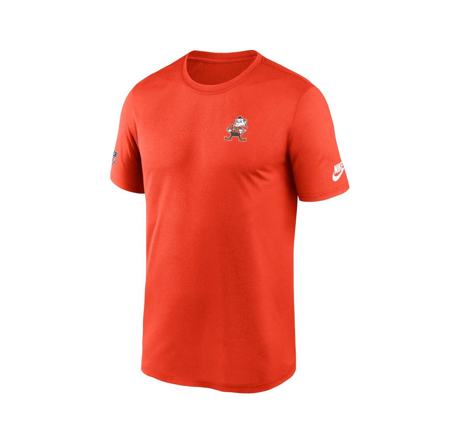 Men's Orange Cleveland Browns Sideline Alt Pack Small Logo Legend Performance T-Shirt