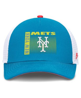 Men's Teal New York Mets Neon 90s Rise Structured Performance Adjustable Trucker Hat