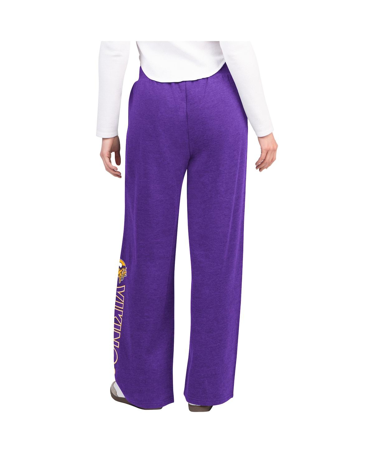 G-iii 4her By Carl Banks Purple Minnesota Vikings Field Wide Leg Sweatpants In Purple