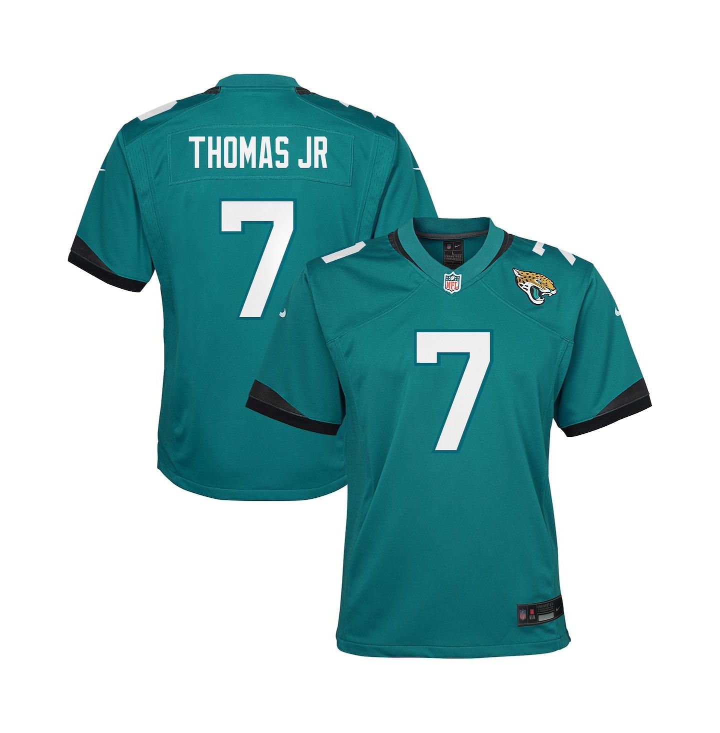 Детское джерси Nike Big Boys and Girls Brian Thomas Jr. Teal Jacksonville Jaguars Team Game Jersey — фото 1