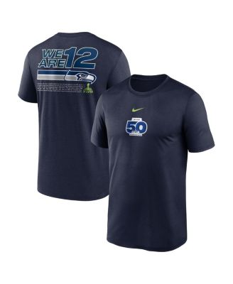 Nike - Men's College Navy Seattle Seahawks 50th Season Legend Dri-Fit T-Shirt