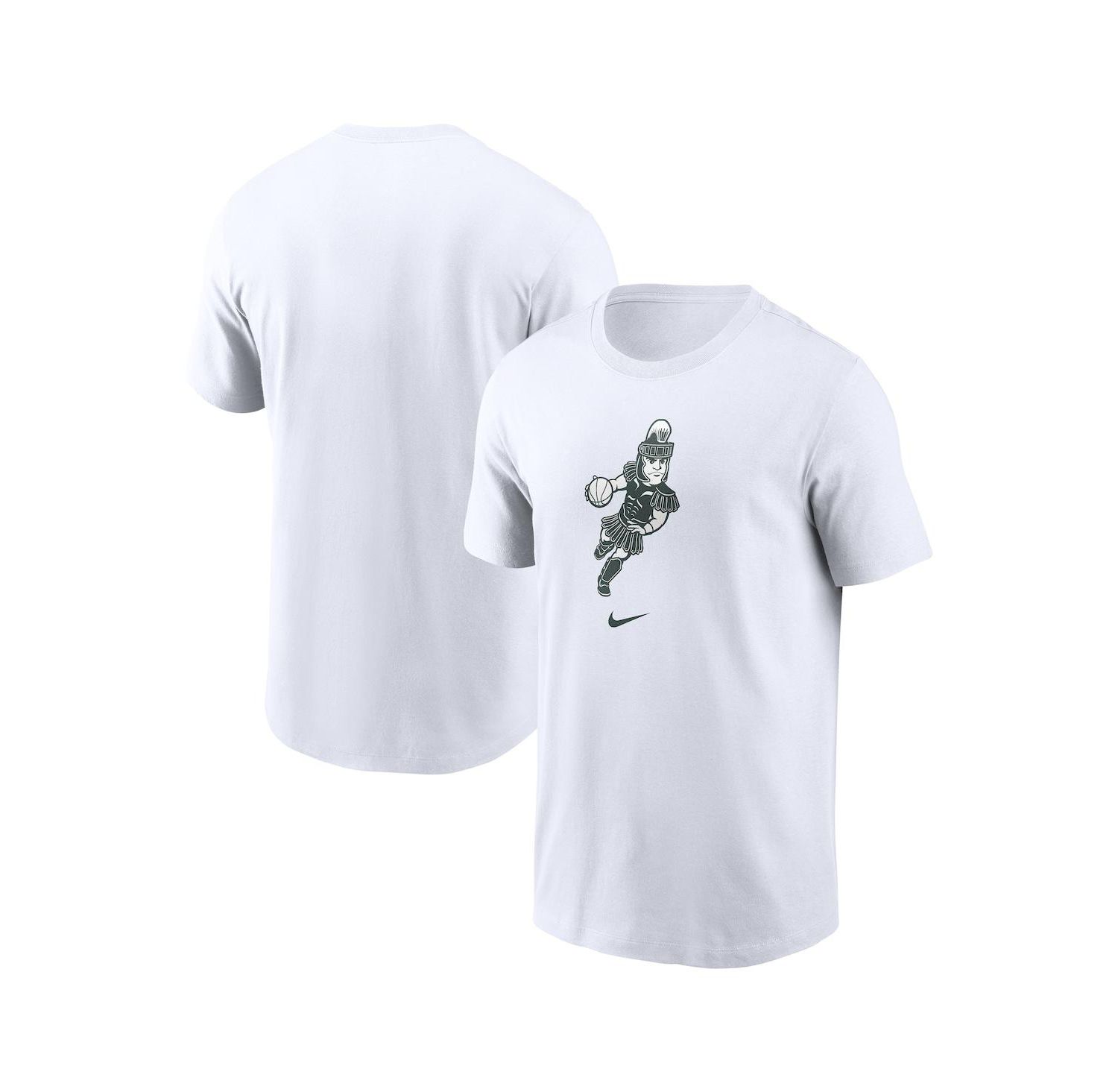 Men's White Michigan State Spartans Basketball Sparty Sport T-Shirt