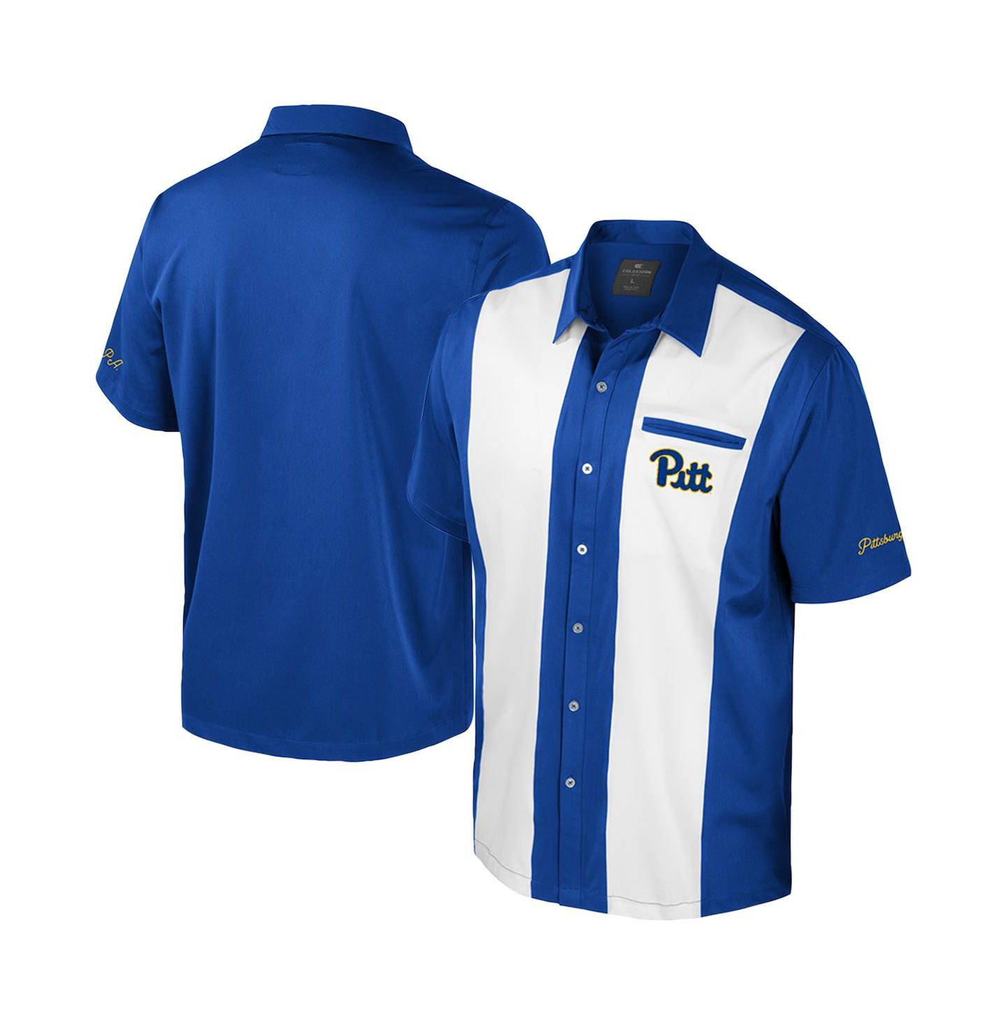 Мужская рубашка Colosseum Royal Pitt Panthers Strike Bowling Button-Up — фото 1