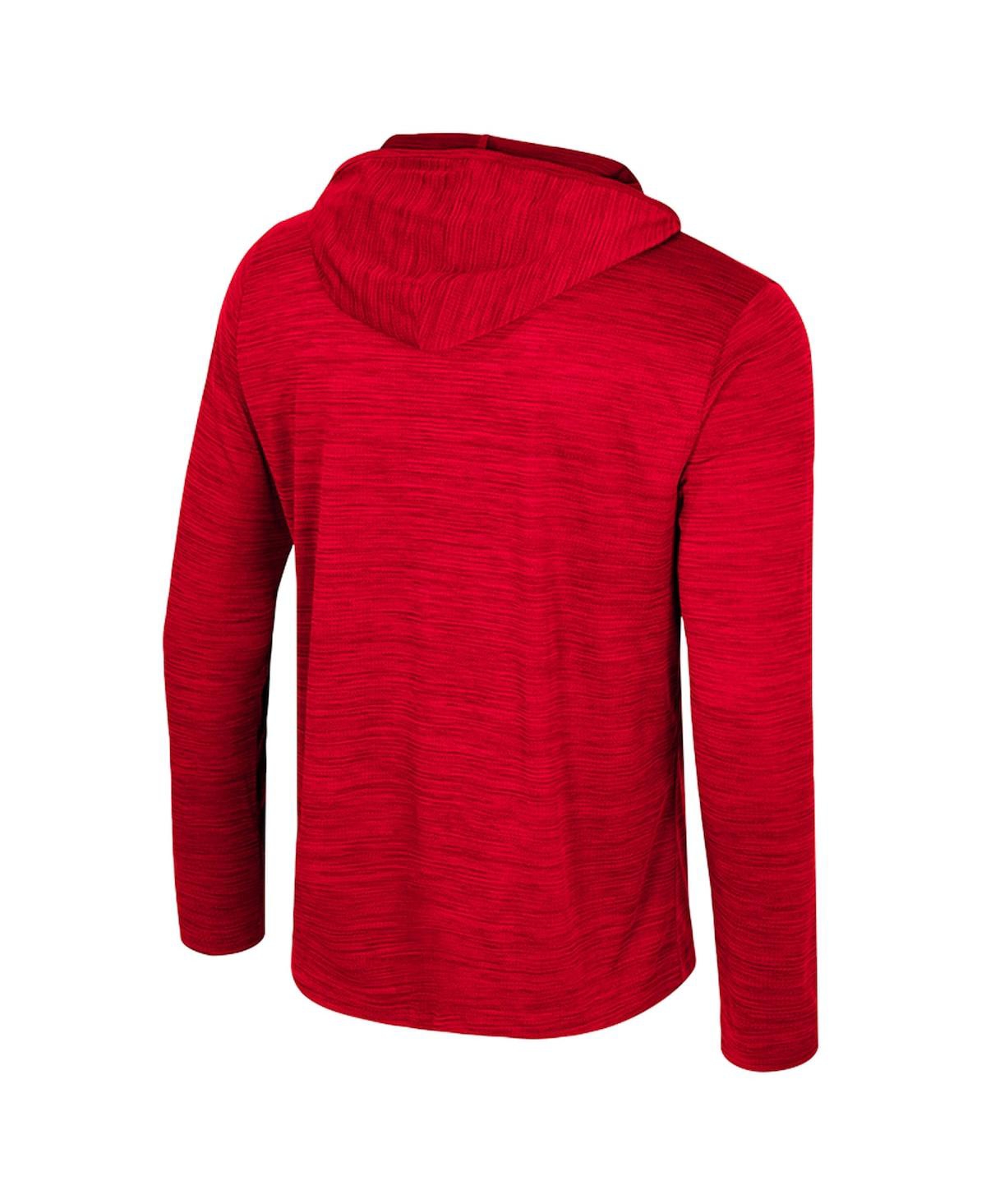 Colosseum Men's Scarlet Ohio State Buckeyes Always Sunny Lightweight Quarter-zip Hoodie In Red