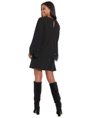 Women's Scuba Crepe Embellished Shift Dress