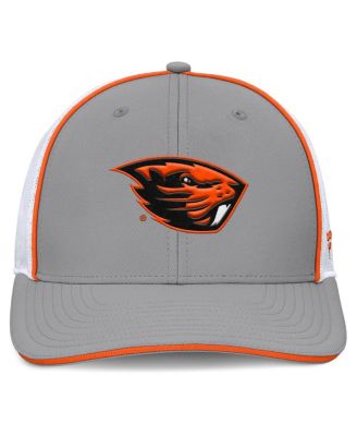 Men's Gray/White Oregon State Beavers Rapid Trucker Adjustable Hat