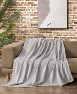 Solid Plush Throw, 50" x 70"