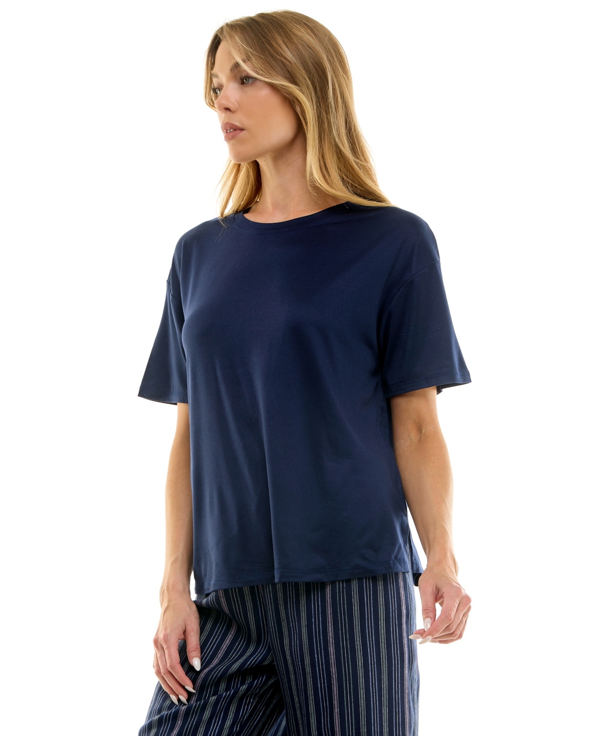 Roudelain Women's Drop Shoulder Crew Neck T-shirt In Blue