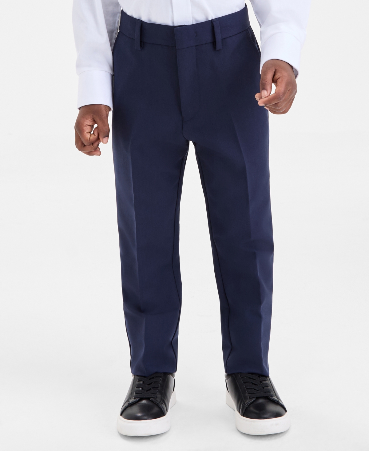 Kenneth Cole Reaction Toddler And Little Boys Flat Front Pants In Blue