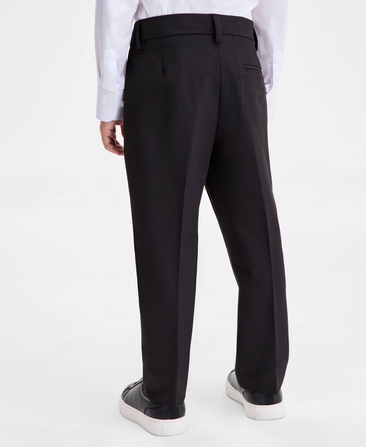Kenneth Cole Reaction Little Boys Flat Front Pants In Black