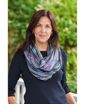 Artisan Woven Luna Infinity 100% Recycled Acrylic Multi Colored Winter Scarf