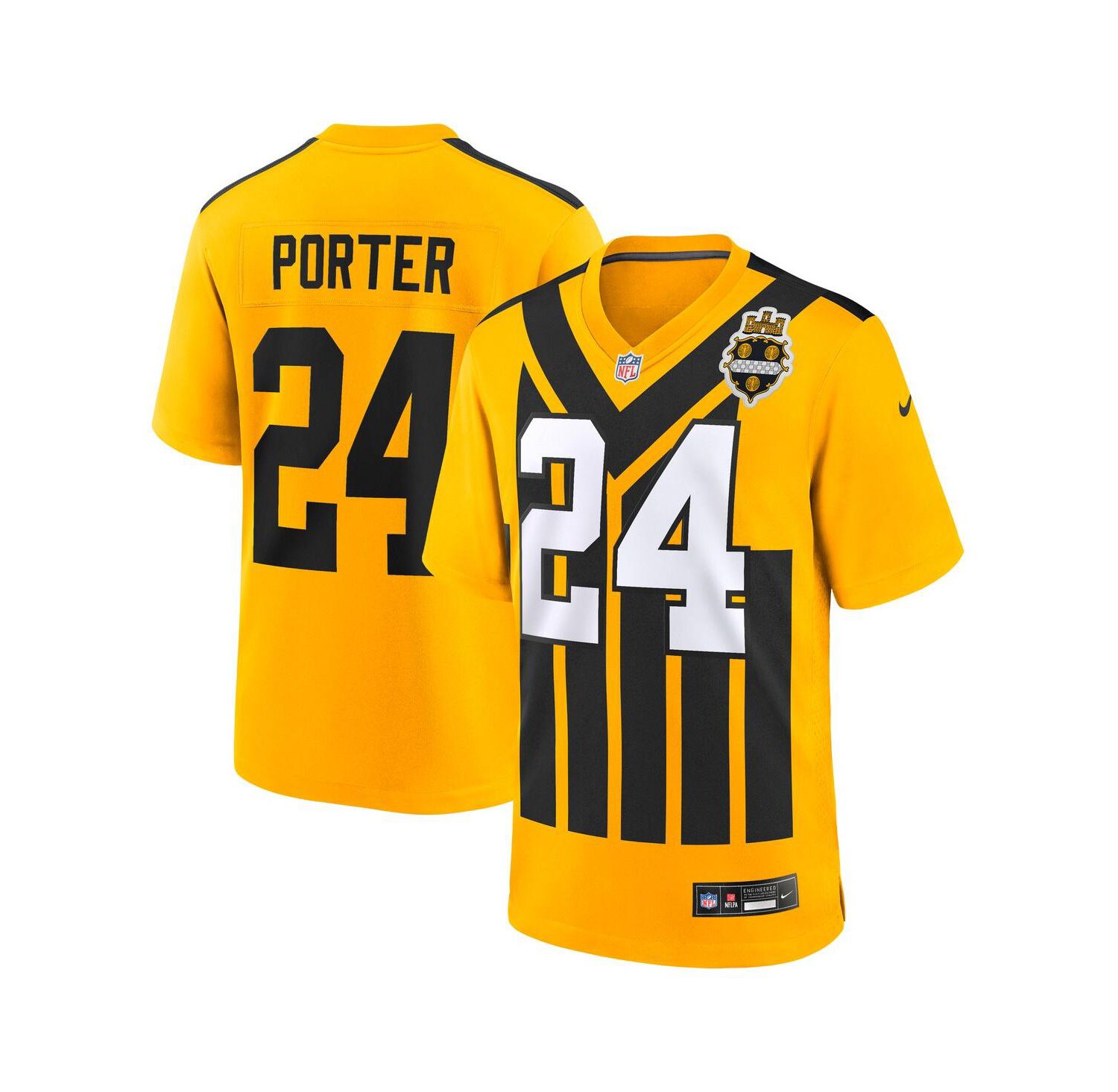 Men's Joey Porter Jr. Gold Pittsburgh Steelers Alternate 1933 Throwback Game Jersey
