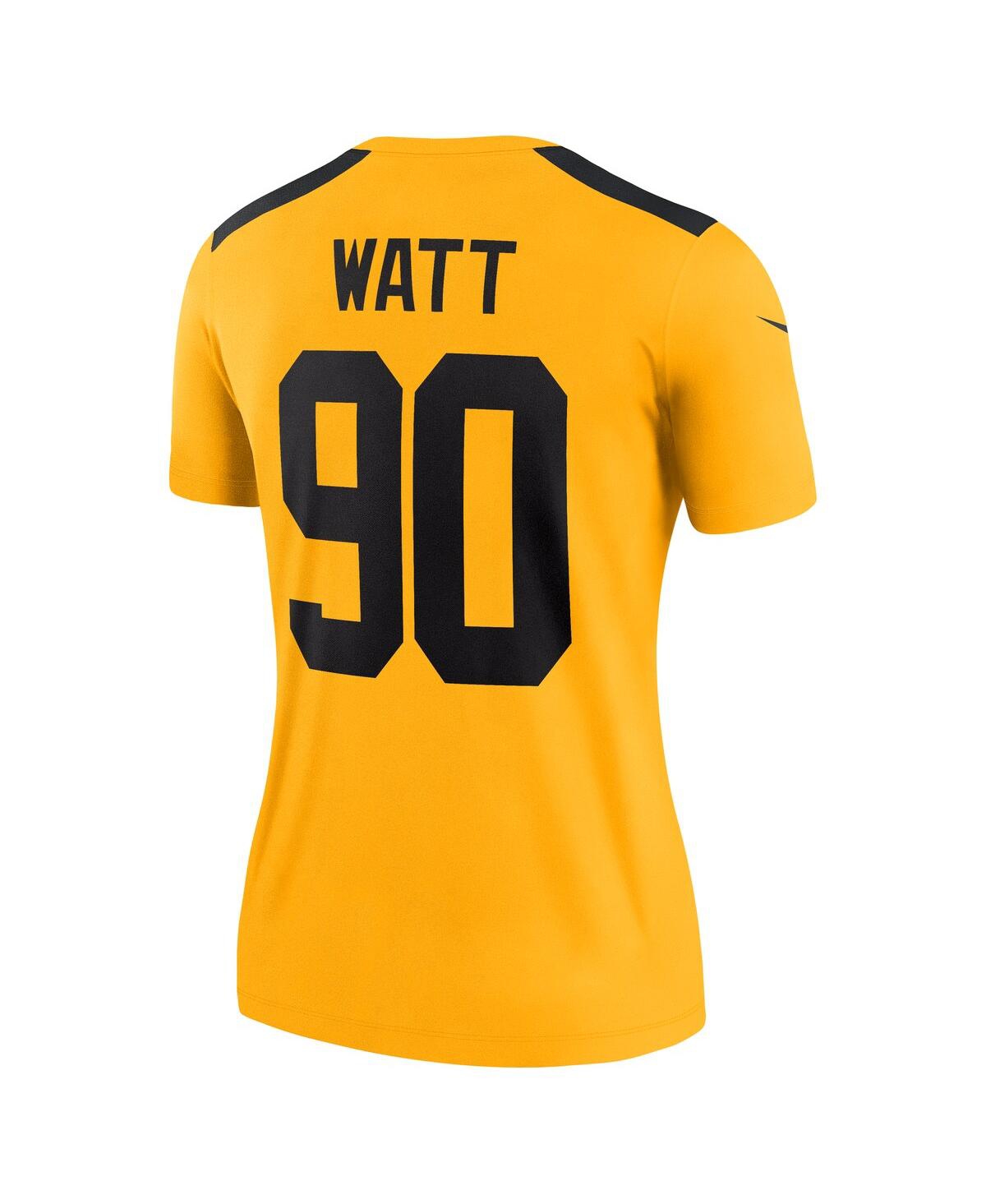 Nike T.j. Watt Gold Pittsburgh Steelers Alternate 1933 Throwback Legend Player Performance Top In Gold