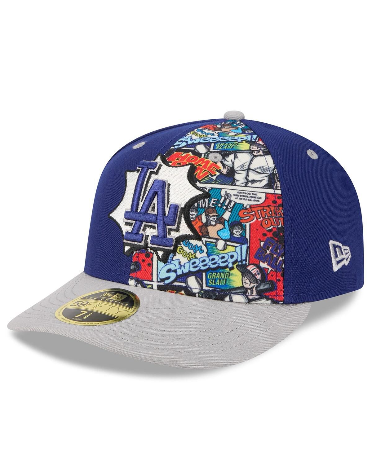 Мужская приталенная шляпа королевского/серого цвета Los Angeles Dodgers 2025 MLB Diamond Hero Edition с низким профилем длиной 59 сантиметров.