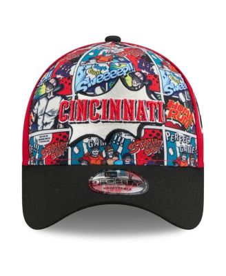 Men's Red/Black Cincinnati Reds 2025 MLB Diamond Hero Edition A-Frame 9FORTY Adjustable Hat