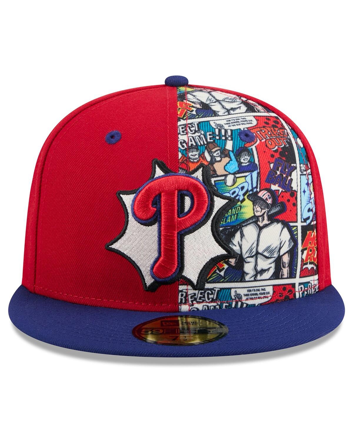 New Era Men's Red/royal Philadelphia Phillies 2025 Mlb Diamond Hero Edition 59fifty Fitted Hat In Multi
