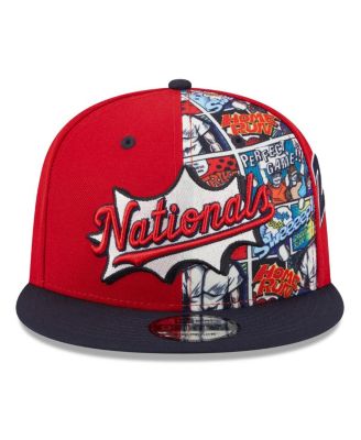Big Boys and Girls Red/Navy Washington Nationals 2025 MLB Diamond Hero Edition 9FIFTY Snapback Hat