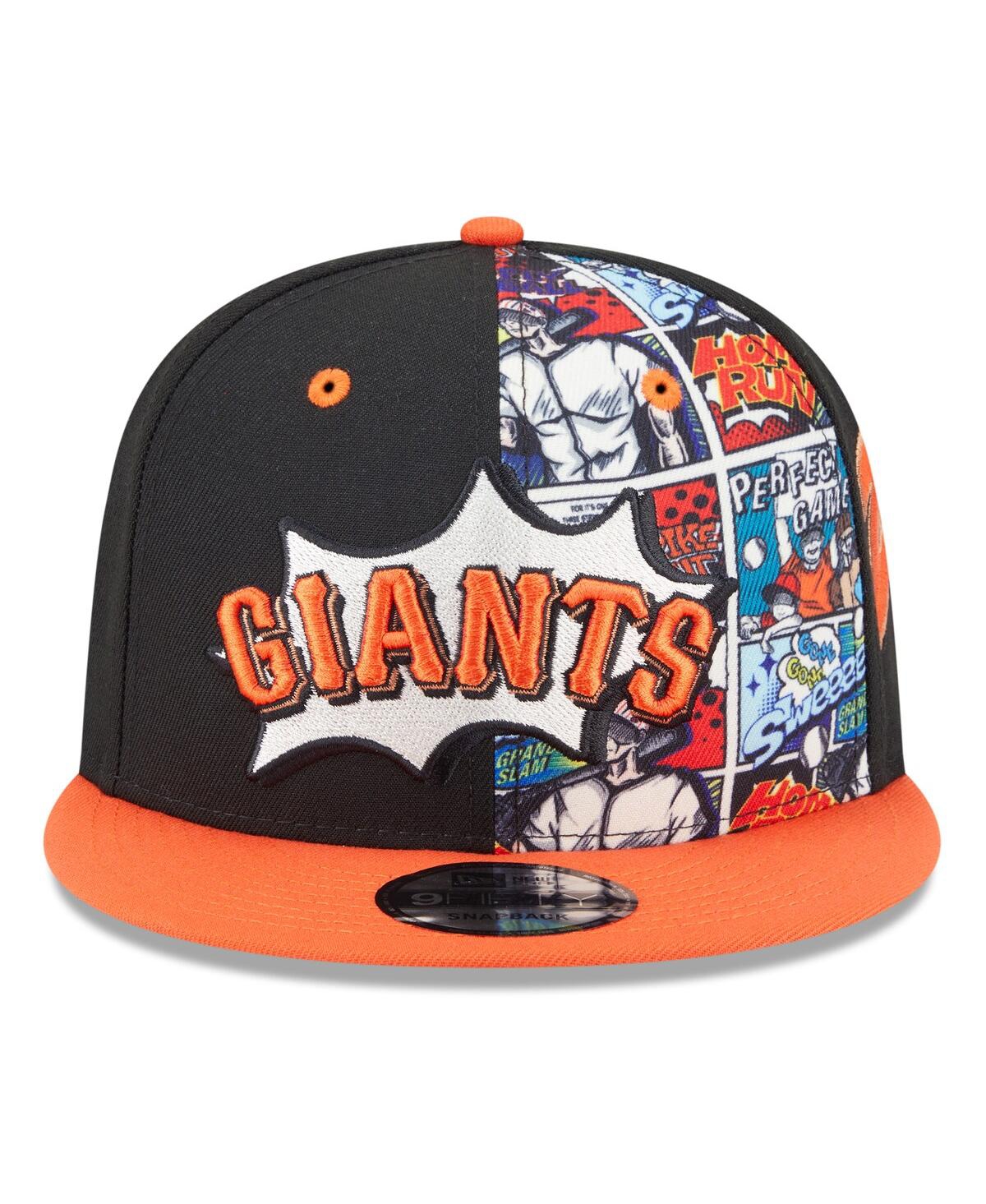 New Era Big Boys And Girls Black/orange San Francisco Giants 2025 Mlb Diamond Hero Edition 9fifty Snapback H In Multi