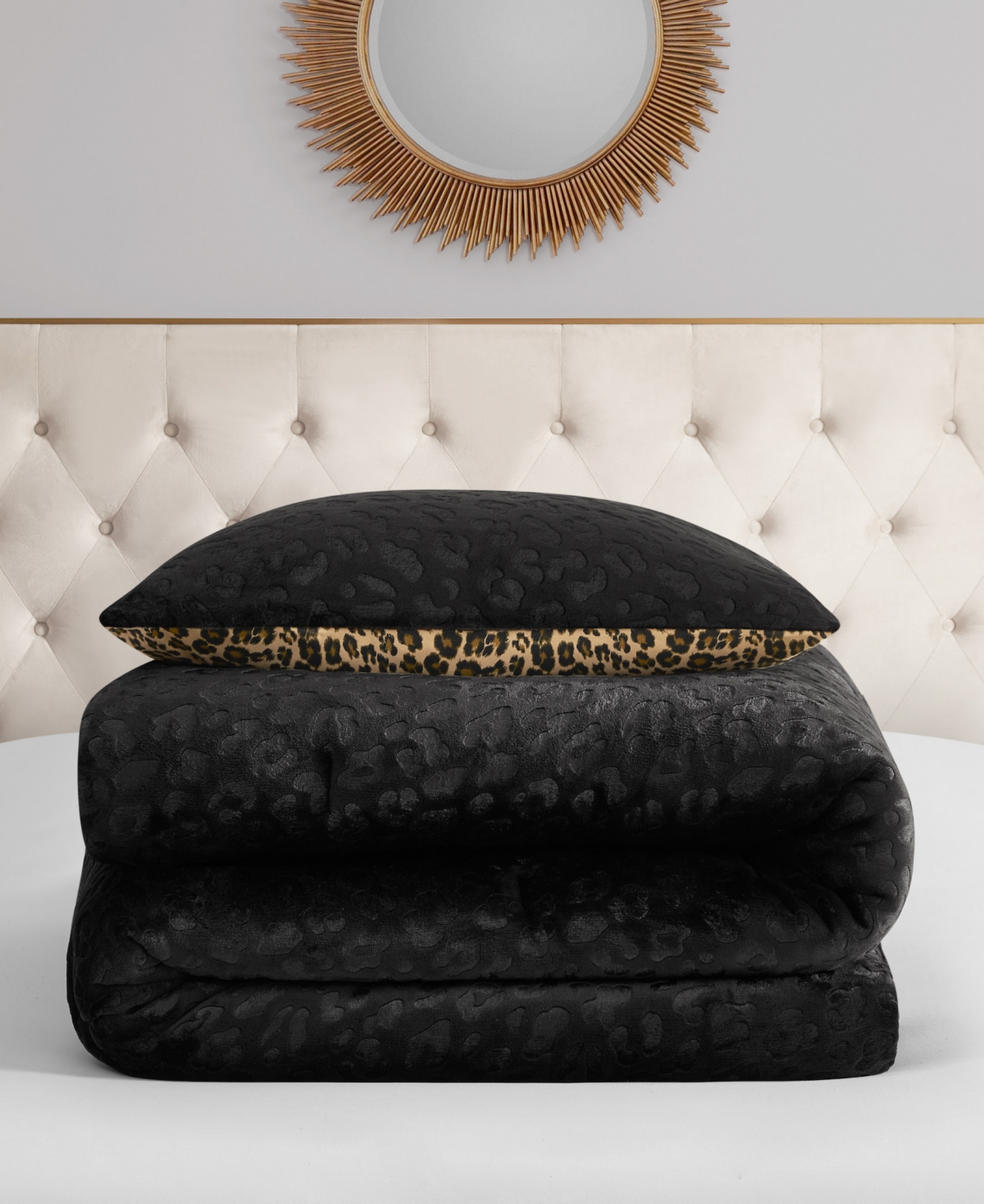 Juicy Couture Embossed Leopard Reverse To Royal Leopard 2-pc. Comforter Set, Twin/twin Xl In Brown