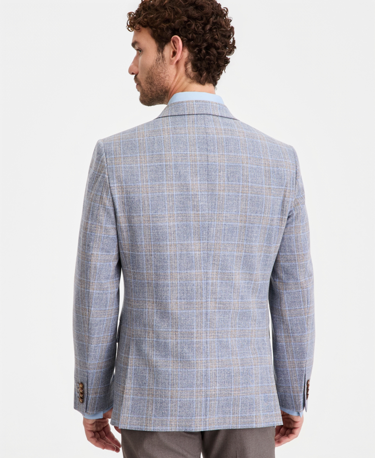 Ted by Baker Men's Blue Plaid Modern-Fit Blazer
