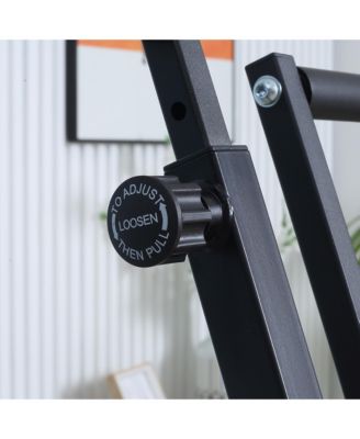 Folding Vertical Climber Height Adjustable with LCD Monitor and Wheels