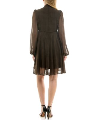 Women's Empire Waist Mini with Tie Dress