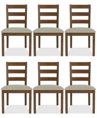Furniture - Davie Cracked Oak 6 Pc. Ladder Chair Set