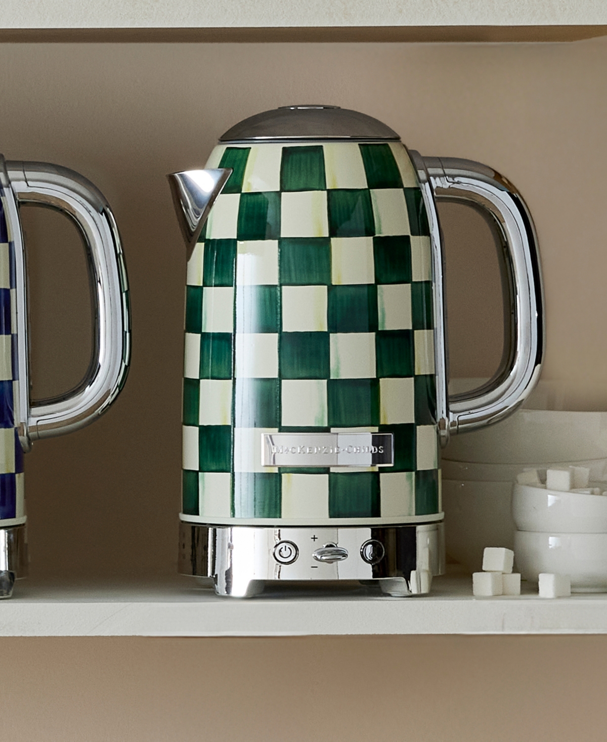 MacKenzie-Childs Emerald Check Electric Kettle