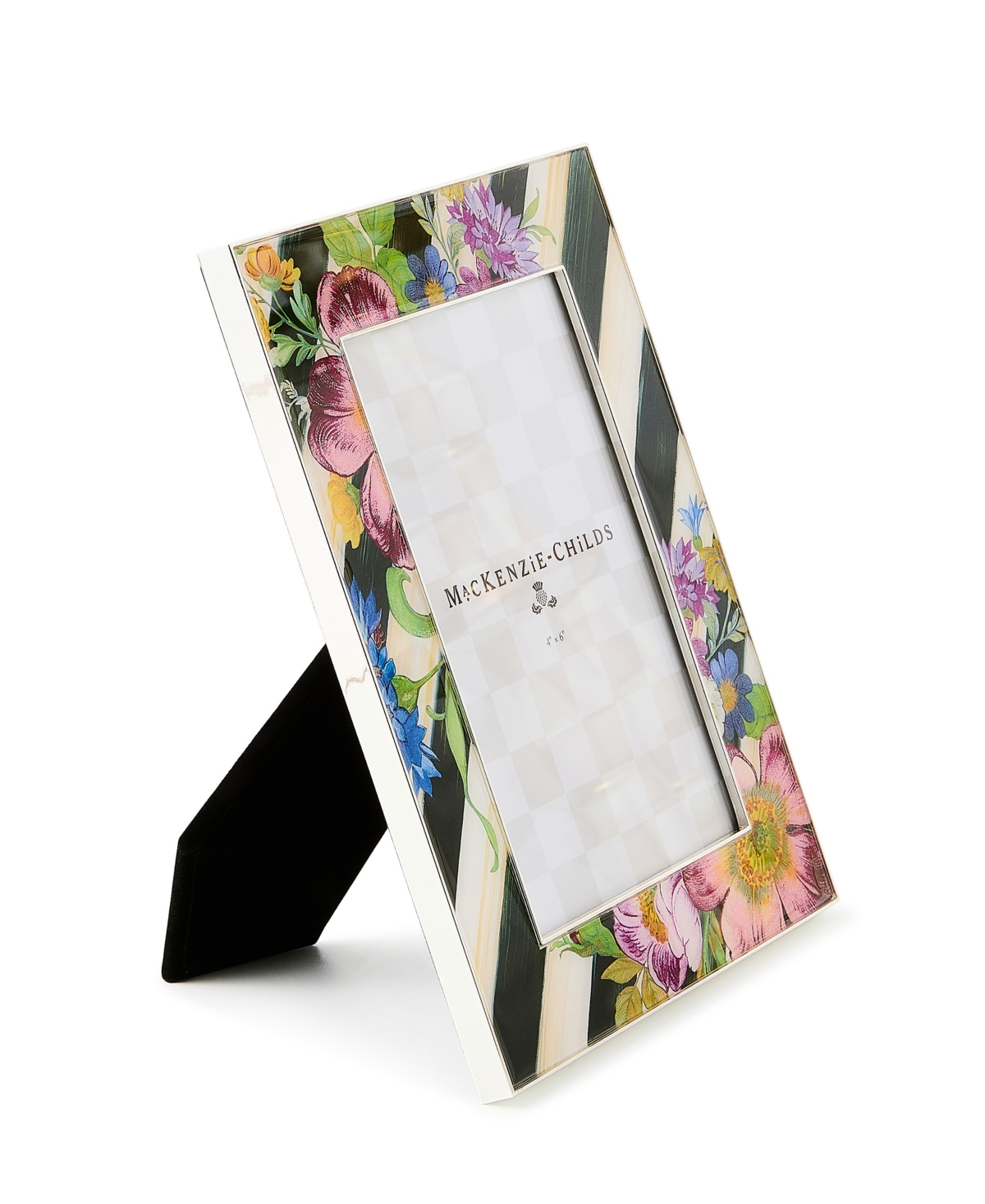 Mackenzie-childs Flower Market Silver Plated Frame, 4" X 6" In Multi