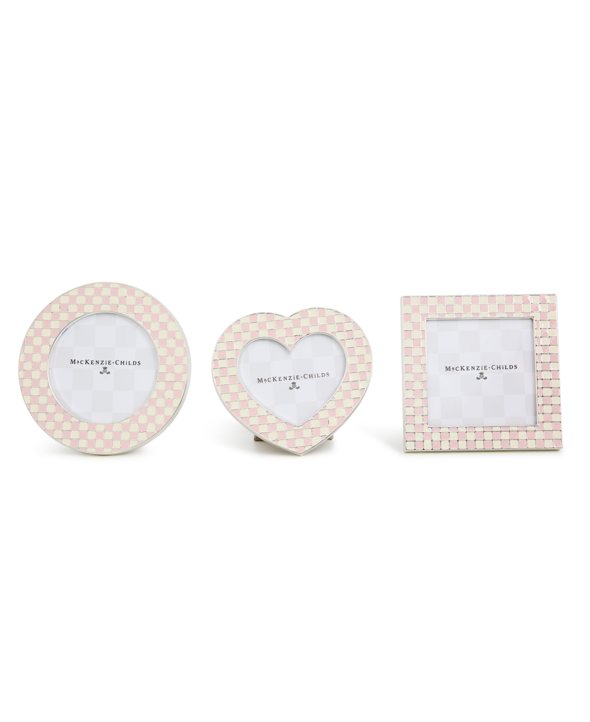 Mackenzie-childs Mackenzie Childs Set Of Three Celebrate Rosy Assorted Frames In Multi