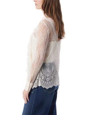 DO by Women's Erynn Lace Button Front Top