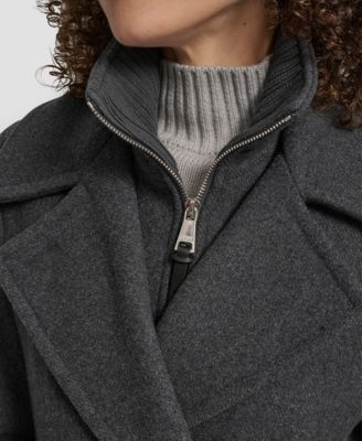 Women's Double-Breasted Bibbed Collared Coat