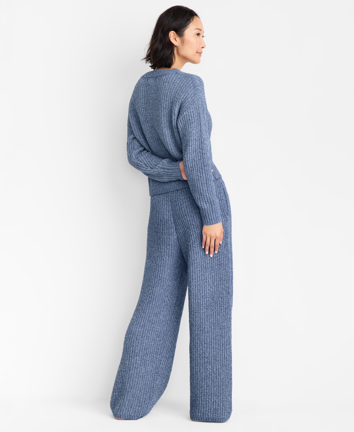State Of Day Women's Chenille Sweater & Pant Set, Xs-3x, Macy's Exclusive In Blue