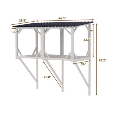 43.3 Outdoor Cat Window Box with Perch and Cover