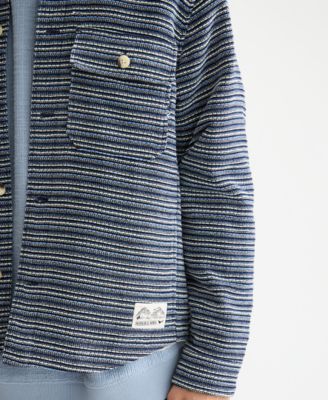 Men's Long Sleeve Striped Overshirt